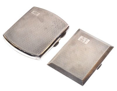 Lot 174 - Two silver cigarette cases, 177g approx