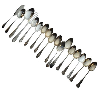 Lot 198 - Quantity of silver teaspoons, etc, 220g approx