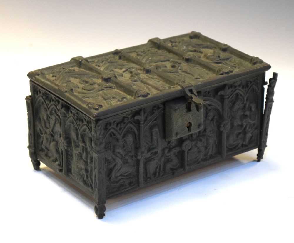 Lot 296 - Late 19th Century cast metal box