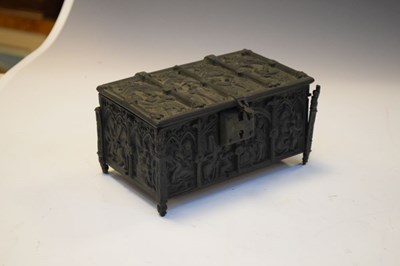 Lot 296 - Late 19th Century cast metal box
