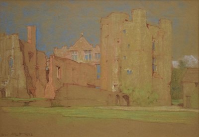 Lot 423 - Walter Herbert Allcott (1880-1951)  - Pastel - Kenilworth Castle