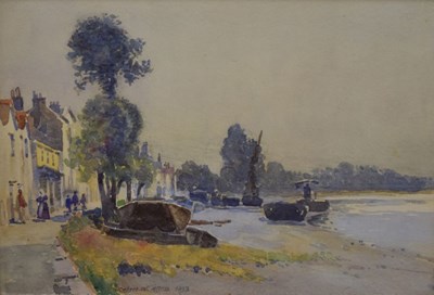 Lot 419 - Robert Weir Allen (British, 1852-1942) - River scene