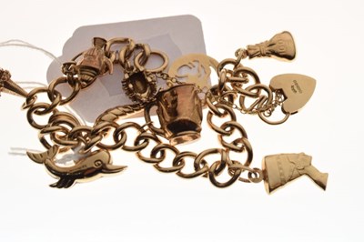 Lot 58 - 9ct gold charm bracelet