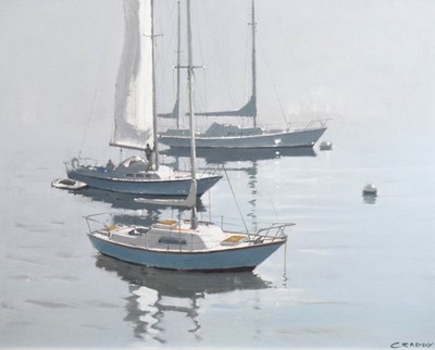 Lot 442 - Eric Craddy - Oil on board - boats