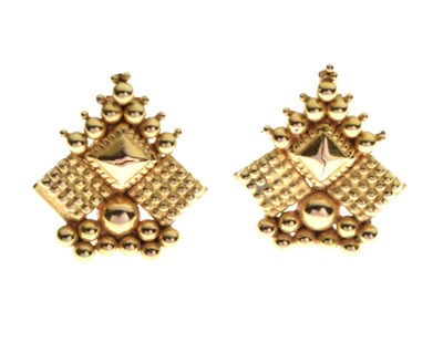 Lot 90 - Pair of Indian earstuds