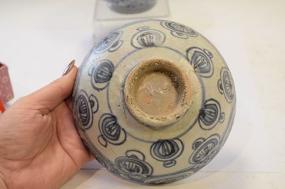 Lot 470 - Two Chinese provincial bowls with terracotta figures