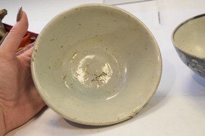 Lot 470 - Two Chinese provincial bowls with terracotta figures