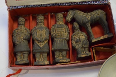Lot 470 - Two Chinese provincial bowls with terracotta figures