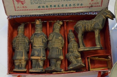 Lot 470 - Two Chinese provincial bowls with terracotta figures