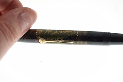 Lot 187 - Dunhill-Namiki black lacquer lever fill fountain pen circa 1930