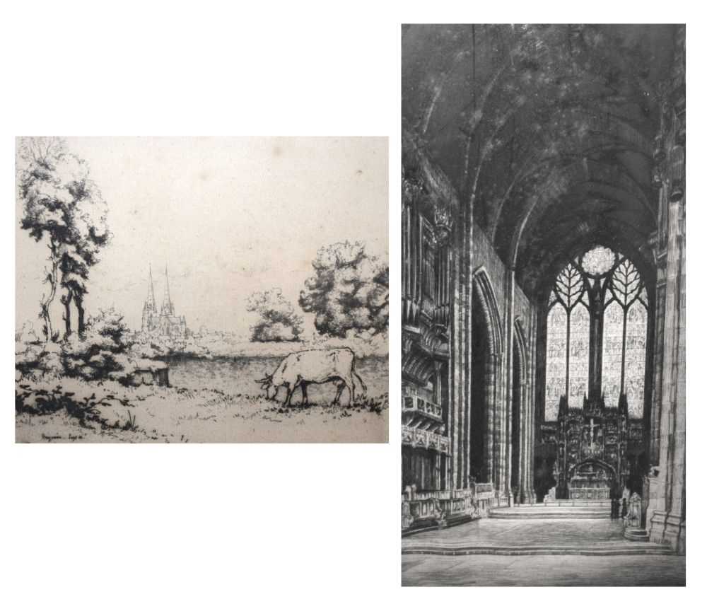 Lot 604 - After Eugene Bejot, Alfred Bentley and Graham Clivard - Signed etchings