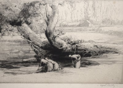 Lot 604 - After Eugene Bejot, Alfred Bentley and Graham Clivard - Signed etchings