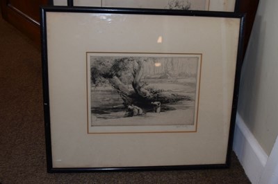 Lot 604 - After Eugene Bejot, Alfred Bentley and Graham Clivard - Signed etchings