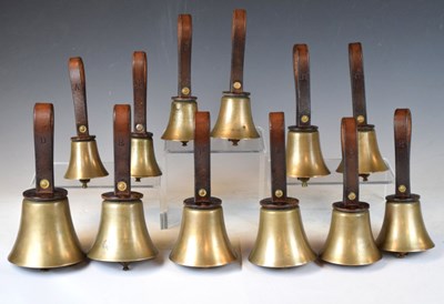 Lot 208 - Set of twelve hand bells