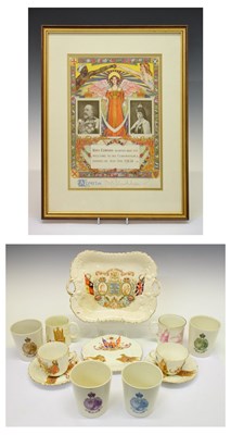 Lot 122 - Royalty Interest - 1902 framed invitation to the King's Dinner