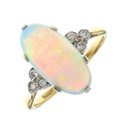 Lot 36 - Opal and diamond ring