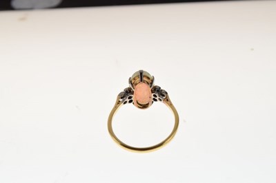 Lot 36 - Opal and diamond ring