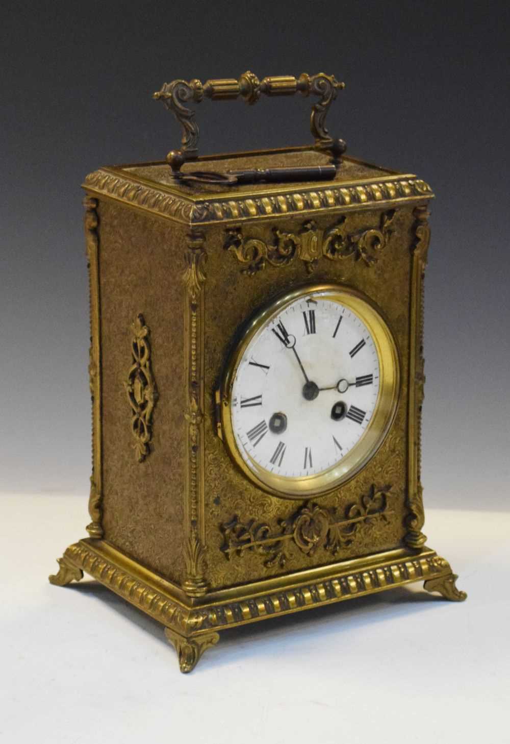 Large 19th Century Brass Clock