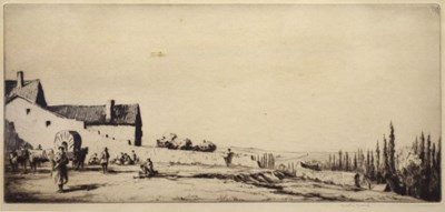 Lot 368 - Martin Hardie R.S.W, Hon RW.S. (1875 - 1952) - Etching - 'Spanish Gypsies'