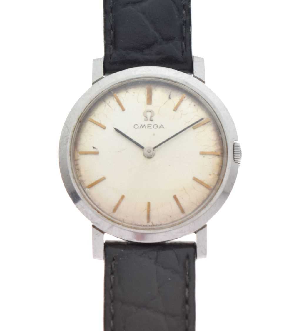 Lot 114 - Omega - Lady's stainless steel wristwatch