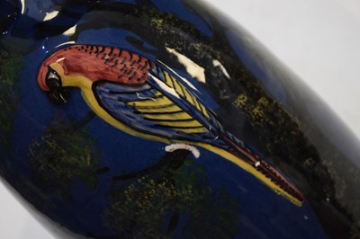 Lot 396 - Torquay ware pottery parrot vase