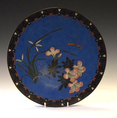 Lot 539 - Japanese cloisonne enamel plate