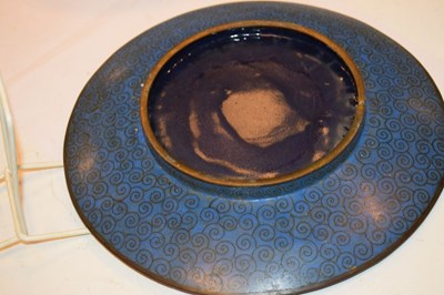 Lot 539 - Japanese cloisonne enamel plate