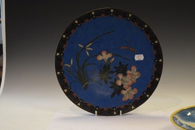 Lot 539 - Japanese cloisonne enamel plate