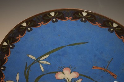 Lot 539 - Japanese cloisonne enamel plate