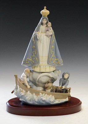 Lot 490 - Lladro porcelain figure group - 'Our Lady Caridad Del Cobre'