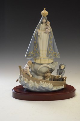 Lot 490 - Lladro porcelain figure group - 'Our Lady Caridad Del Cobre'