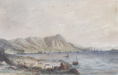 Lot 371 - 19th Century hand-coloured engraving of Hong Kong