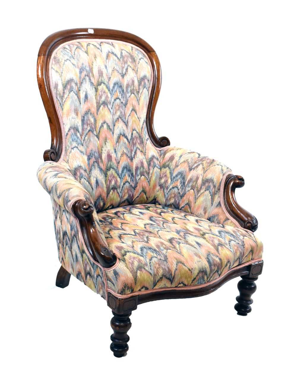 Lot 755 - Victorian drawing room chair