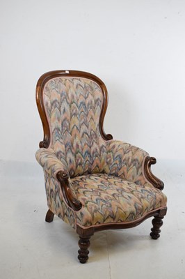 Lot 755 - Victorian drawing room chair