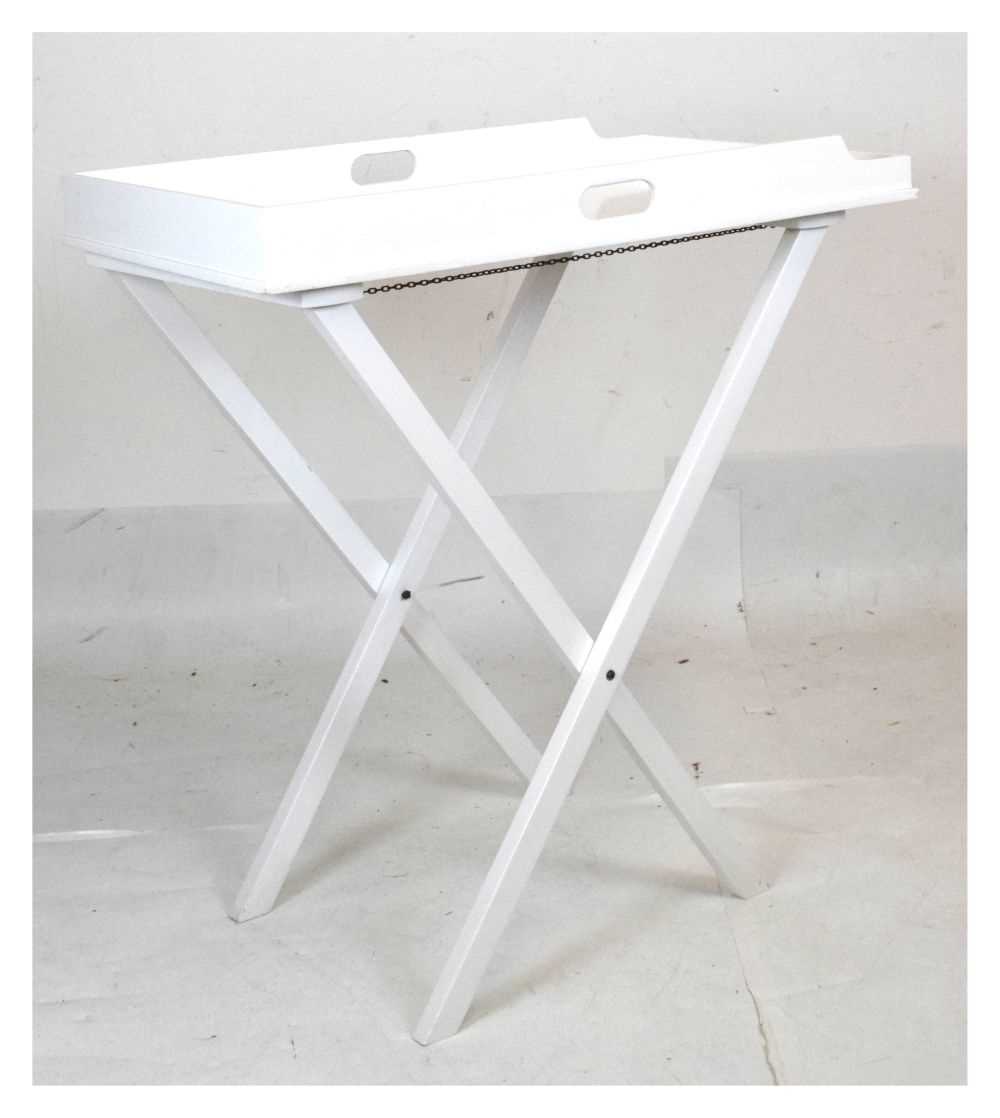 Lot 682 - White butlers tray and stand