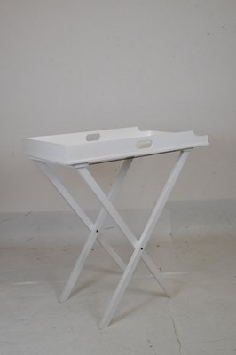 Lot 682 - White butlers tray and stand