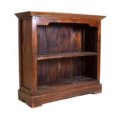 Lot 600 - Hardwood low bookcase