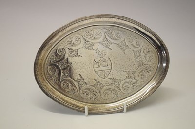 Lot 149 - George III oval silver teapot stand
