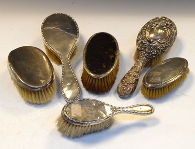 Lot 191 - Quantity of silver-backed dressing table items