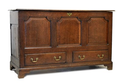 Lot 503 - Mid 18th Century oak mule chest