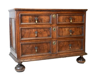 Lot 499 - Late 17th or early 18th Century walnut chest of drawers