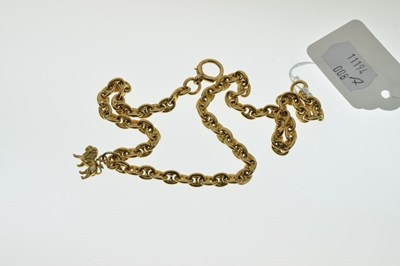 Lot 36 - 18ct gold anchor link chain