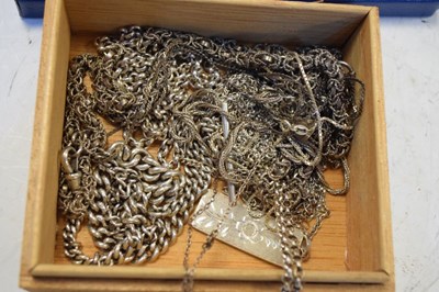 Lot 96 - Assorted silver and white metal chains, 325g approx