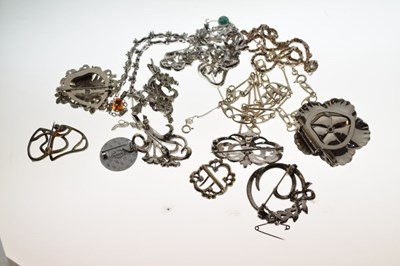 Lot 100 - Assorted silver, marcasite and other jewellery