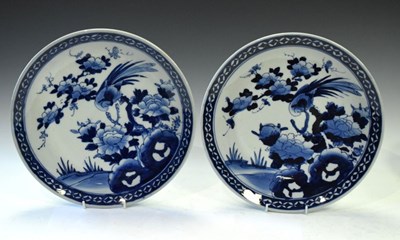 Lot 462 - Pair of early 20th Century Japanese blue and white plates