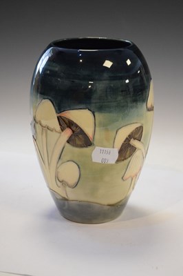 Lot 375 - Moorcroft  - 'Mushrooms' cream blue ground vase