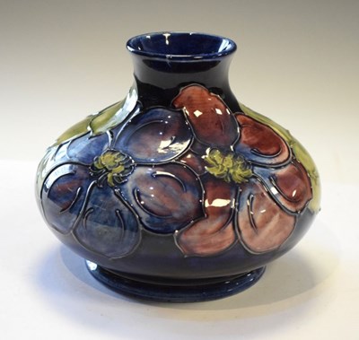 Lot 379 - Moorcroft - Clematis pattern squat vase