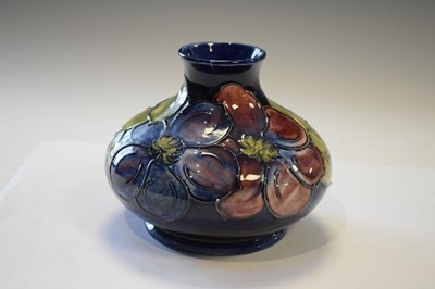 Lot 379 - Moorcroft - Clematis pattern squat vase