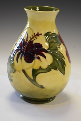 Lot 374 - Moorcroft - Hibiscus pattern bulbous vase